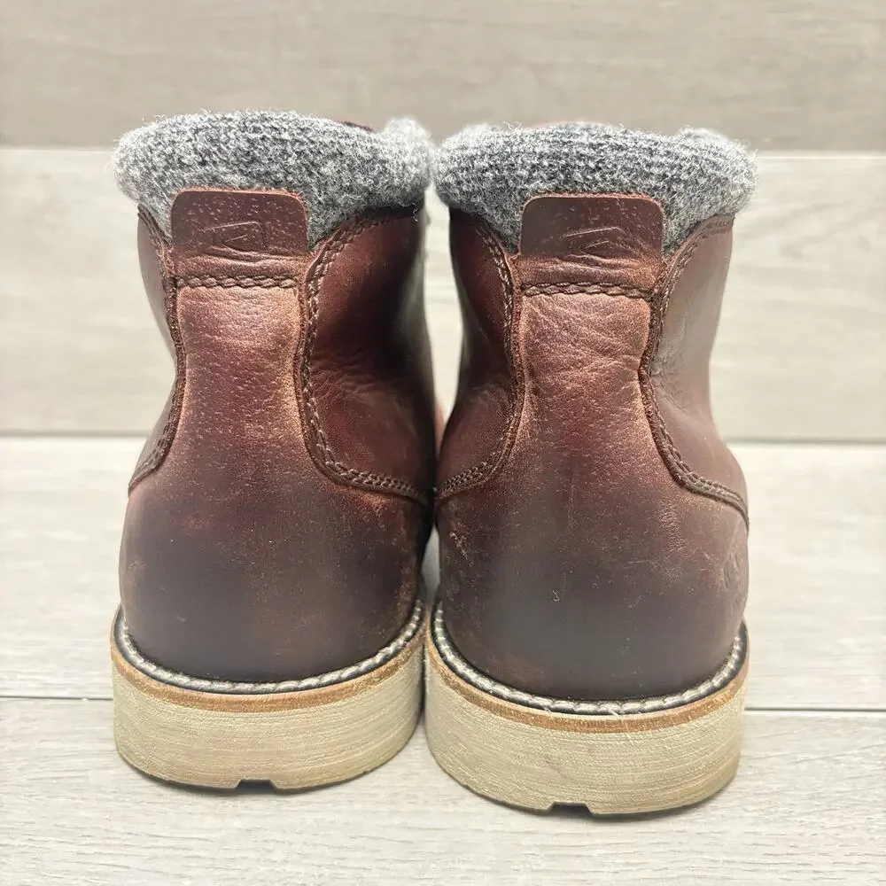 Keen Slater Boots Brown Red Leather Waterproof Boots 1017397 Men’s Size 9.5M